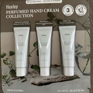 Huxley Perfumed Hand Cream Collection (Gift set) Made In Korea 3 x 1.01 FL. OZ
